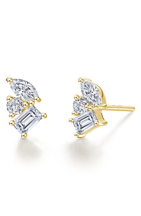 Prismatic Simulated Diamond Stud Earrings
