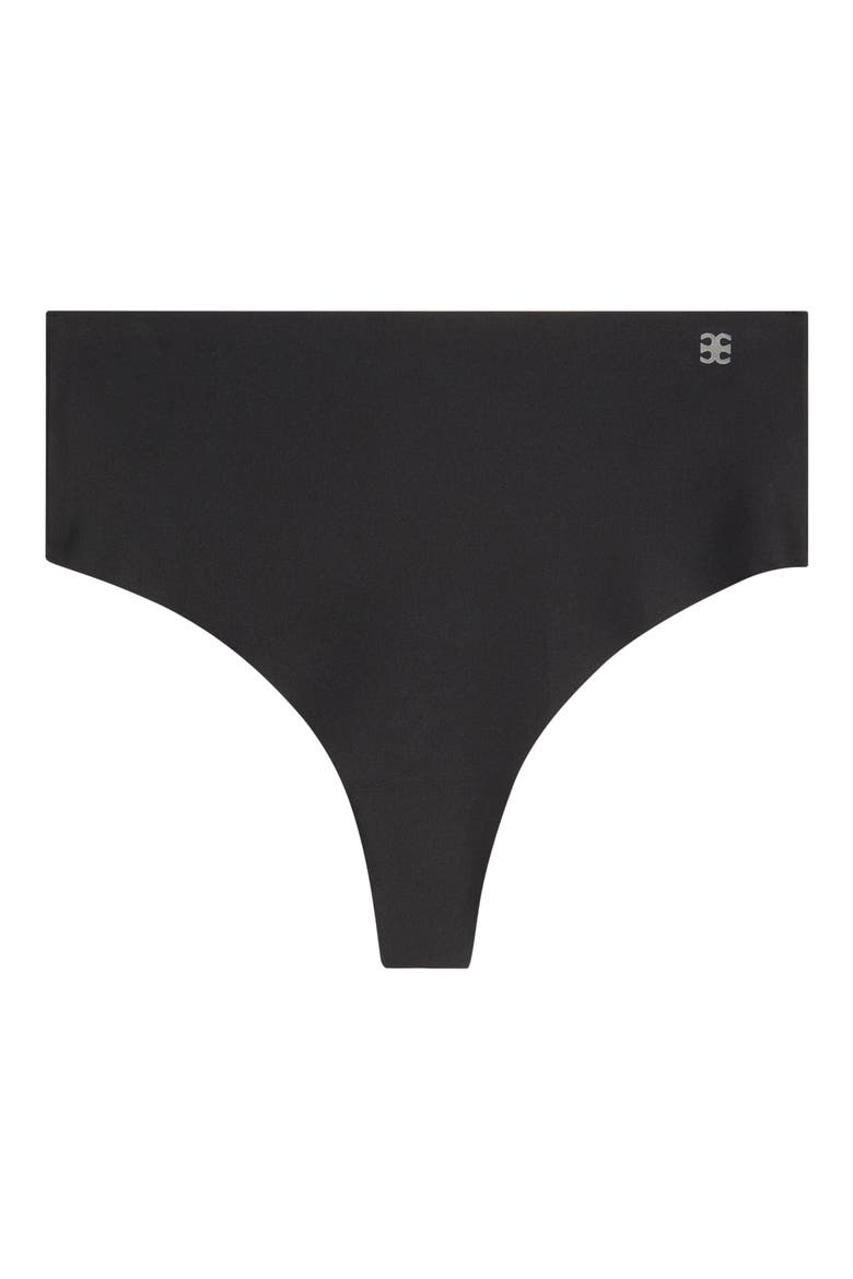 Defi High Waist Thong, Alternate, color, BLACK