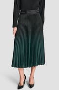 DKNY Foil Ombré Pleated Midi Skirt