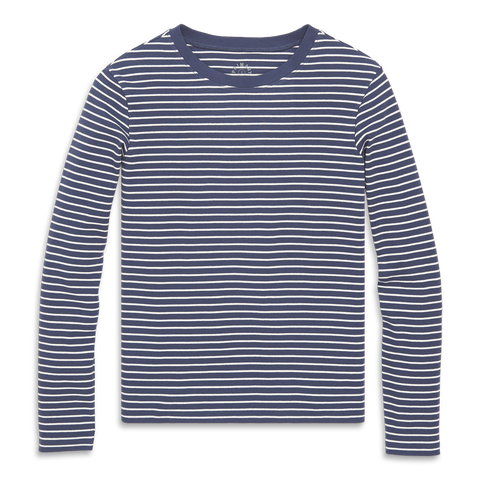 Women's Fit Long Sleeve Rib Tee In Stripe