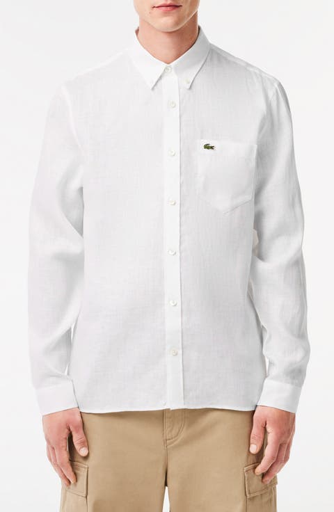 Regular Fit Linen Button-Down Shirt