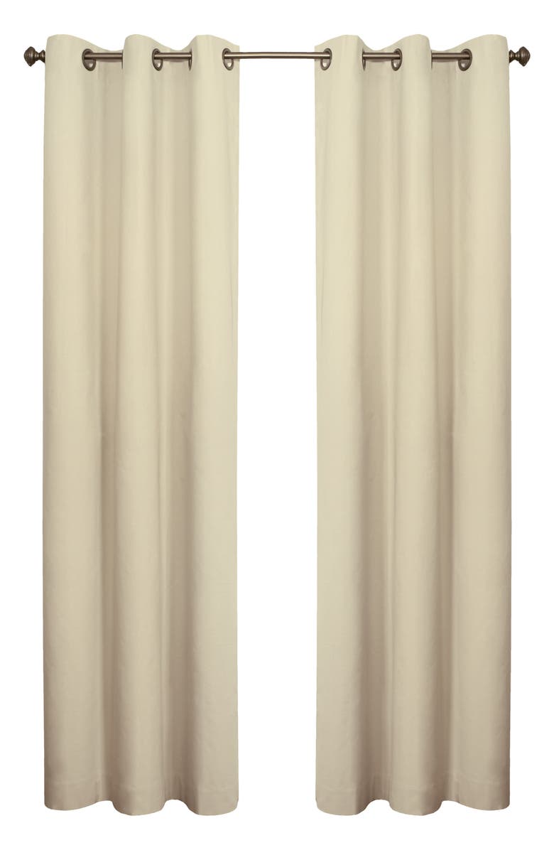 Outdoor Decor by Commonwealth Set of 2 Cotton Curtain Panels, Main, color, Natural
