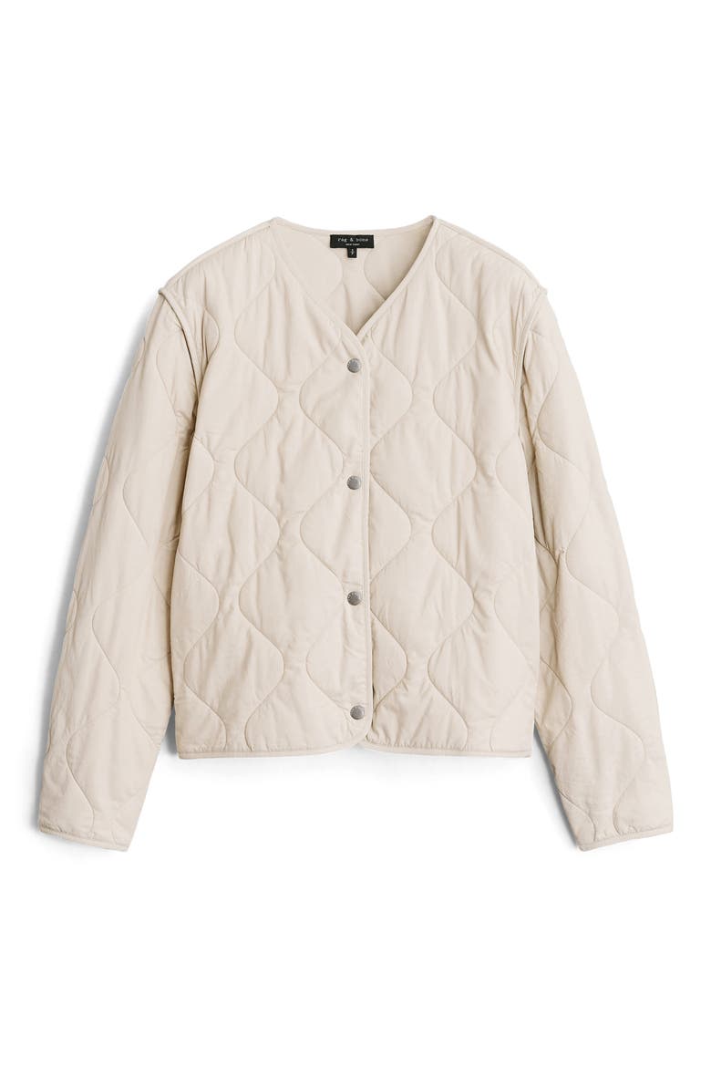 Remi Quilted Jacket, Alternate, color, WHITCREAM