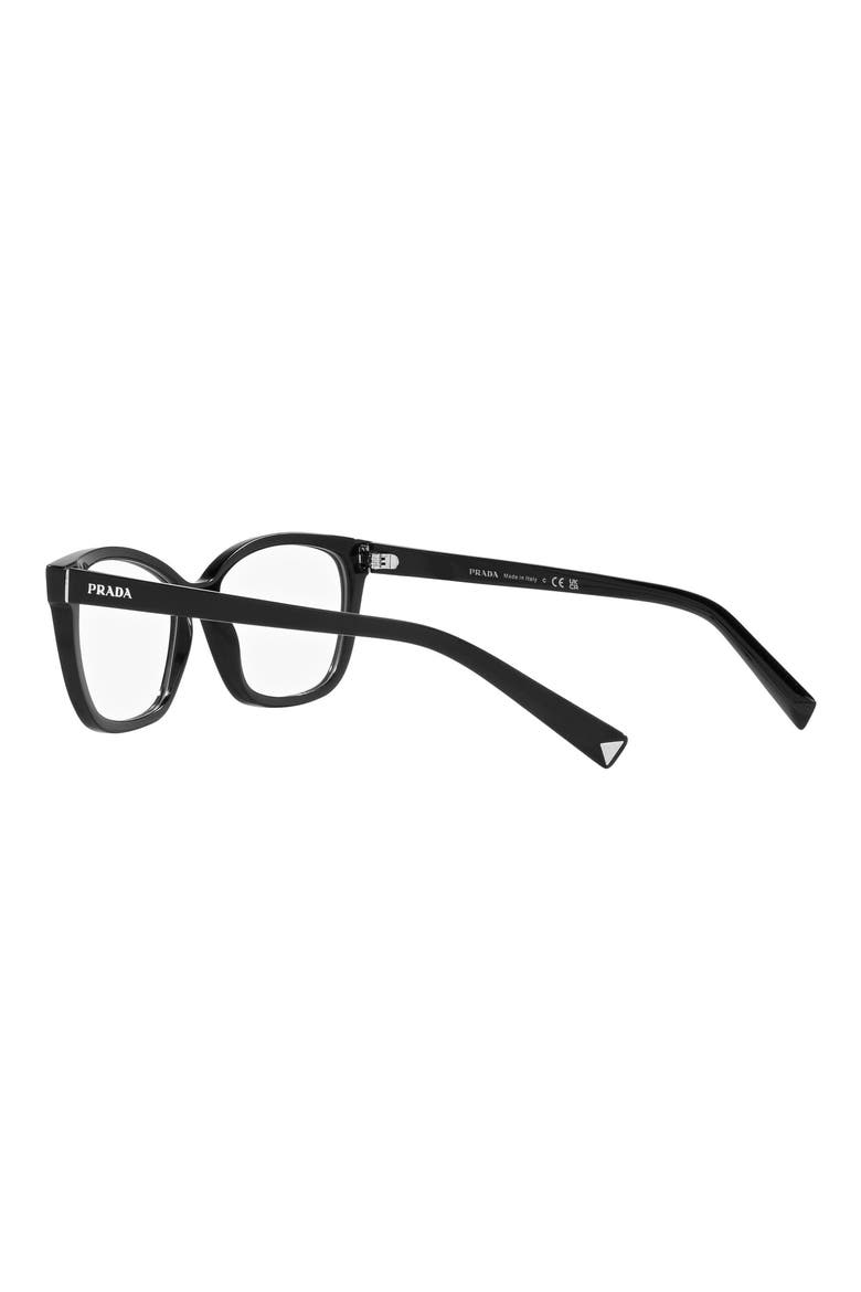 57mm Rectangular Optical Glasses, Alternate, color, BLACK