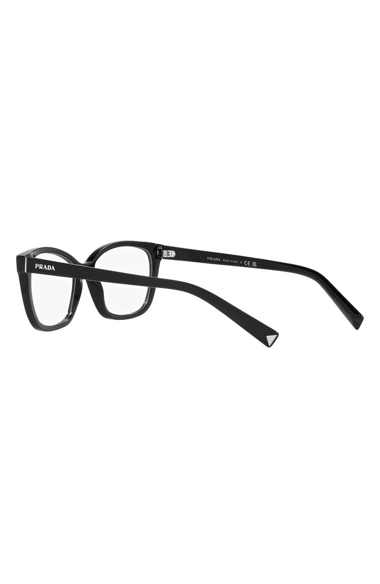 Prada 57mm Rectangular Optical Glasses, Alternate, color,