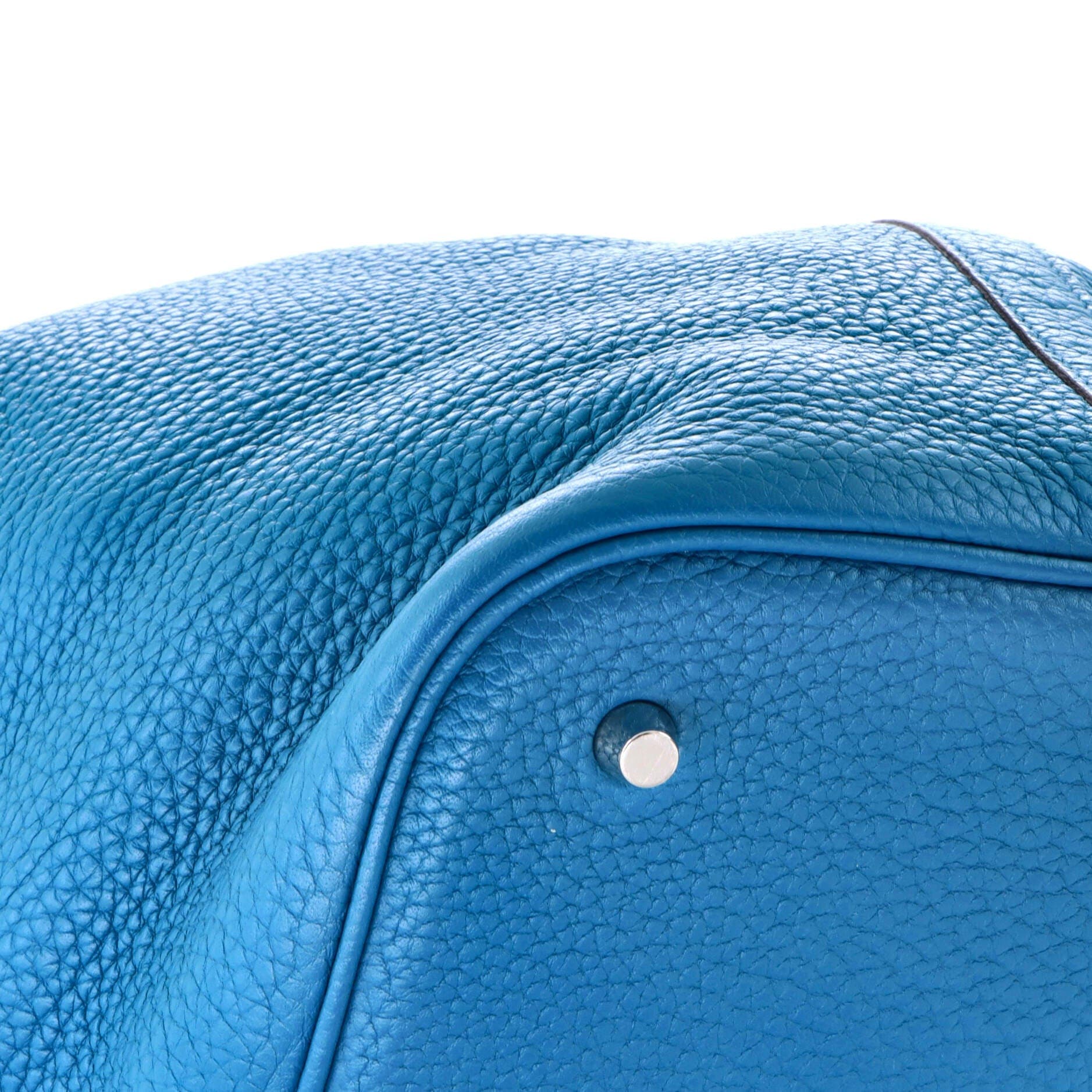 Pre-Owned Hermes Picotin Lock Bag Clemence GM, Alternate, color, Bleu Izmir