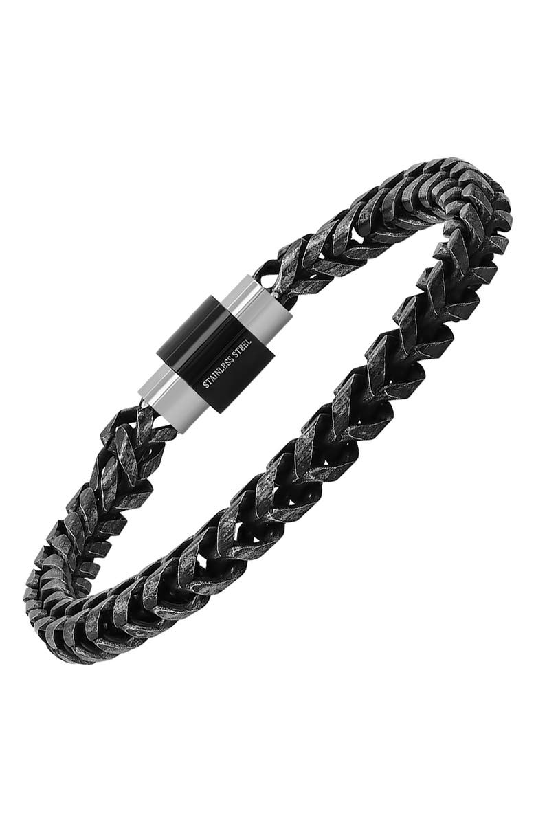 STEELTIME Men's Oxidized Chain Bracelet, Alternate, color, Oxidized