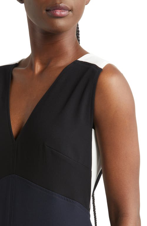 Judith & Charles Shea Sleeveless Colorblock Midi Dress