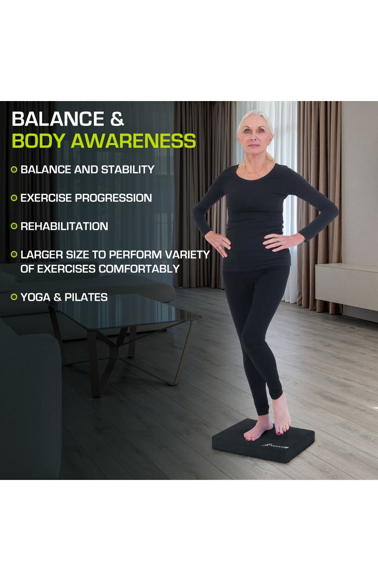 ProsourceFit Exercise Balance Pad, 18.75 x 15-in, Alternate, color, Black