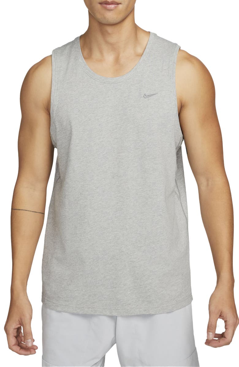 Nike Dri-FIT Primary Training Tank, Main, color, Grey Heather/ Smoke Grey