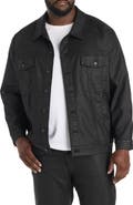 True Nation by DXL Big & Tall Coated Denim Jacket