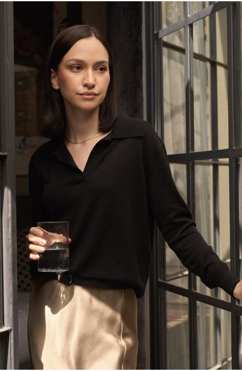 Italic Camila Featherlight Collared Shirt, Alternate, color,
