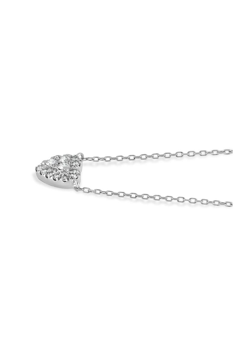 18K Gold Icon Diamond Heart Pendant Necklace (Online Trunk Show), Alternate, color, 18K WHITE GOLD/ DIAMOND