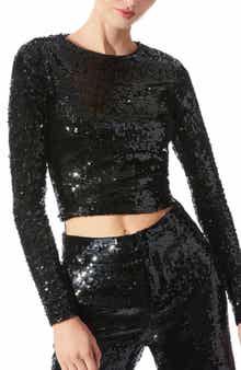 Alice + Olivia Delaina Sequin Top