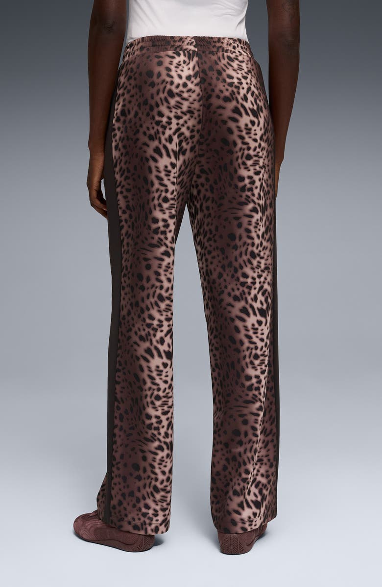 PUMA Leopard Print Track Pants, Alternate, color, Puma Black