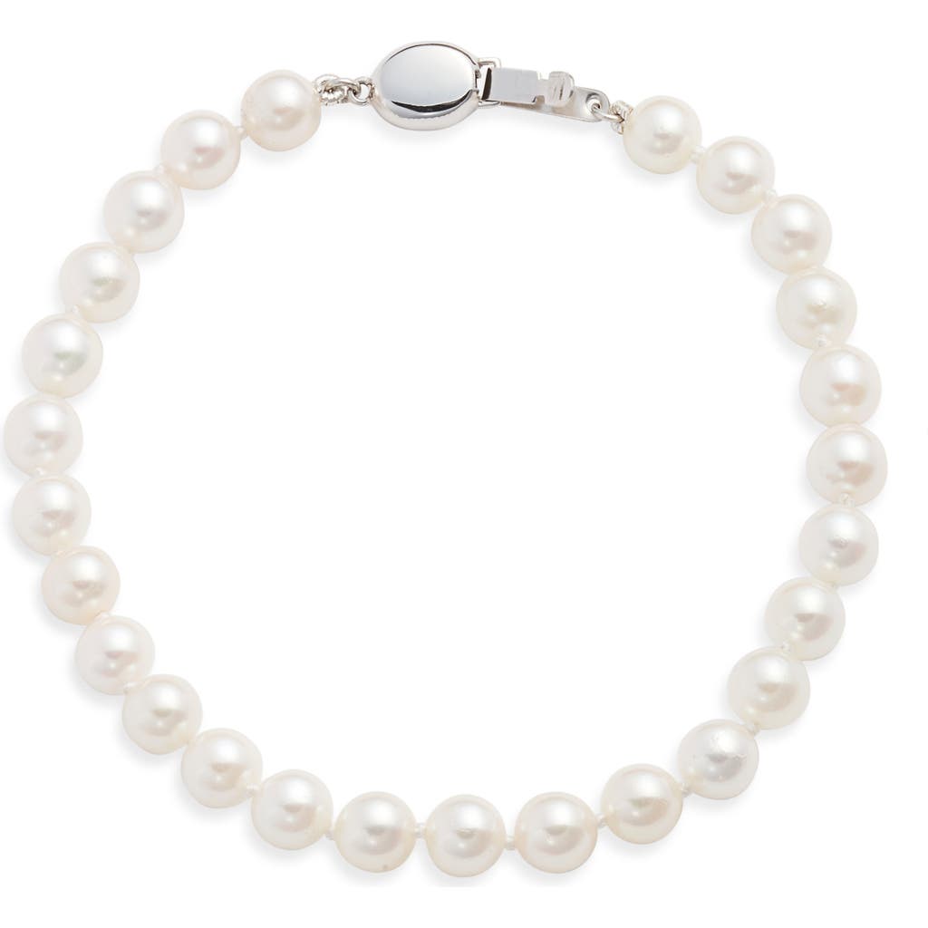 Nordstrom Akoya Pearl Bracelet In Metallic
