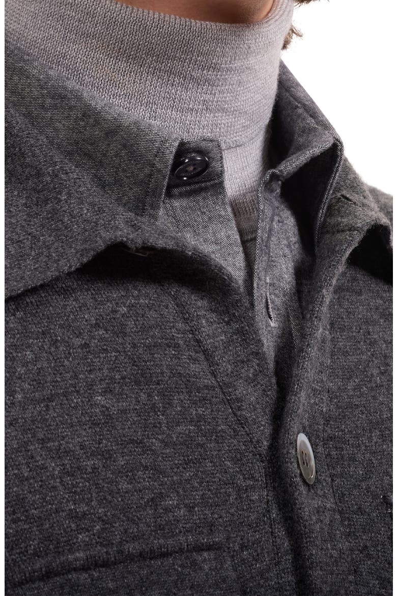 Wool & Cashmere Button-Front Cardigan, Alternate, color, STORM