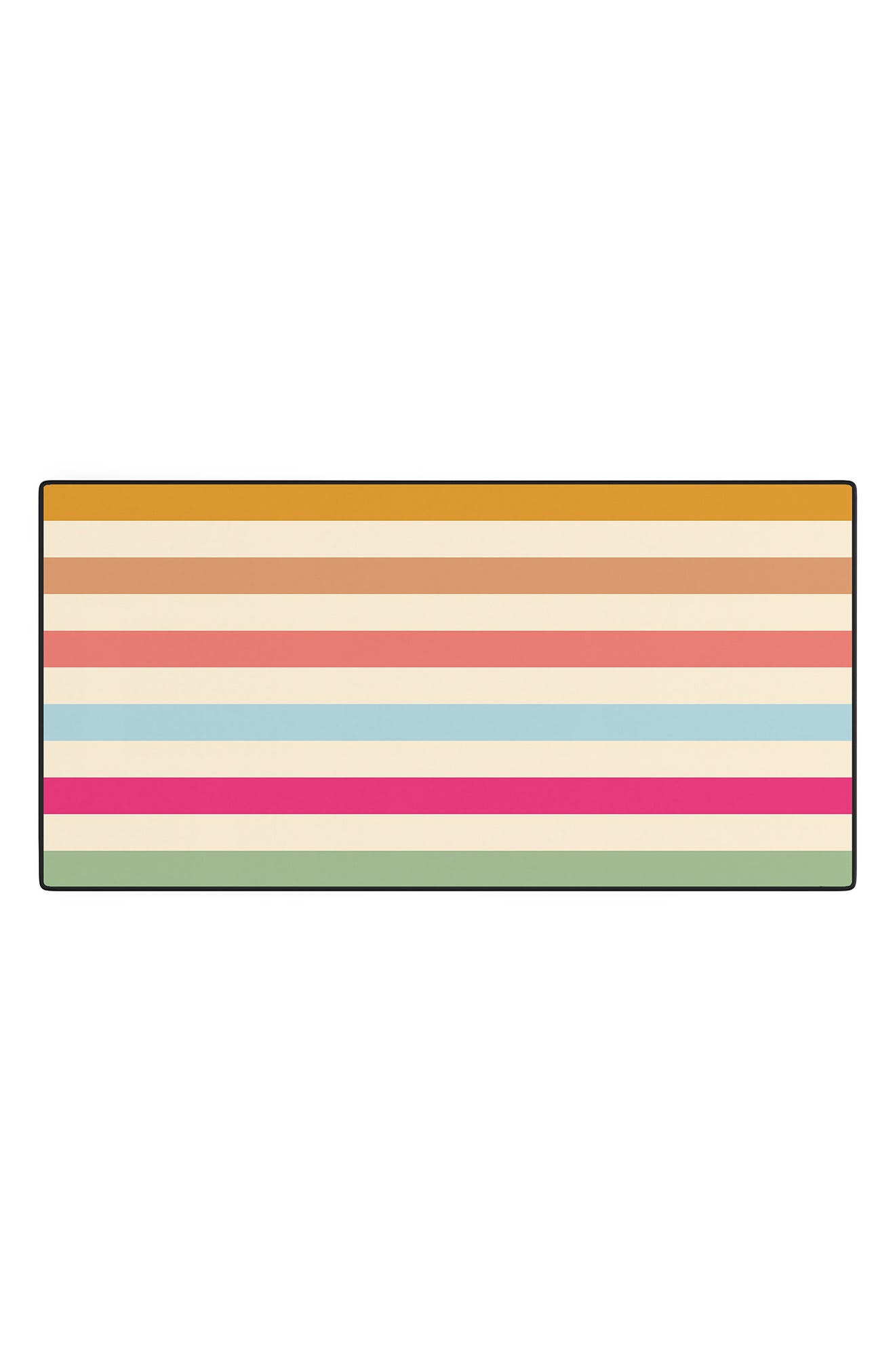 Deny Designs Rainbow Stripes Desk Mat