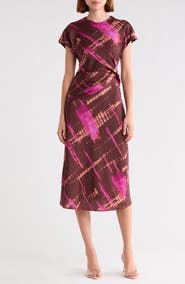 AREA STARS Avery Print Front Twist Dress