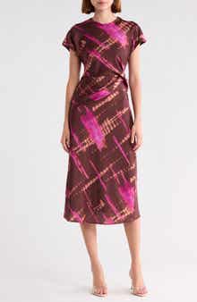 Avery Print Front Twist Dress