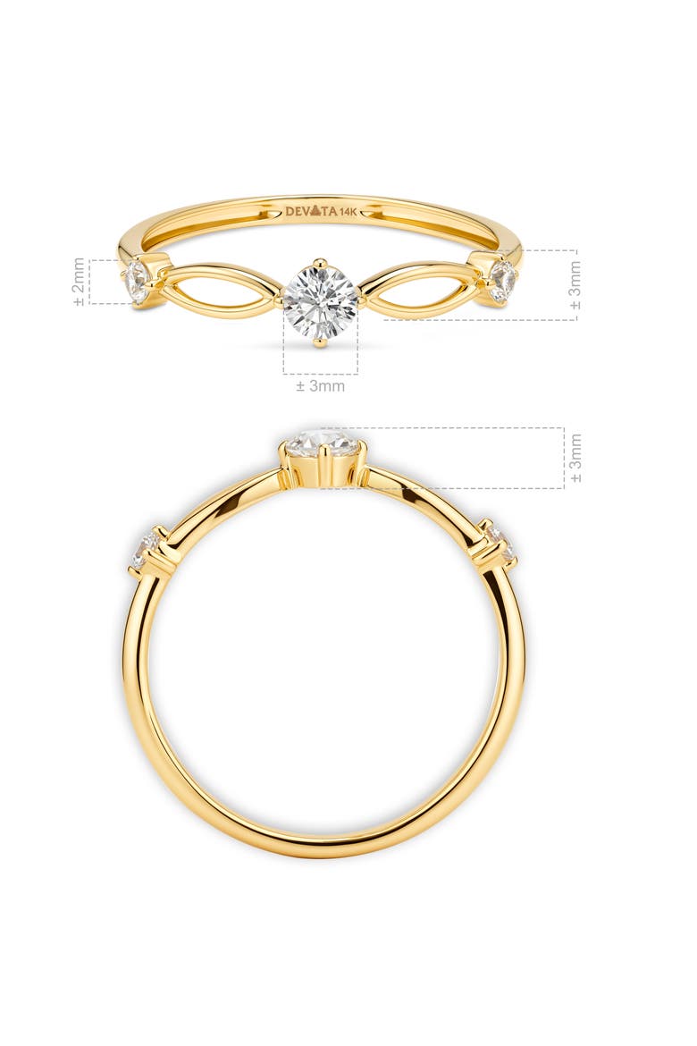 Love Knot Promise Ring in 14K Gold, Alternate, color, Gold
