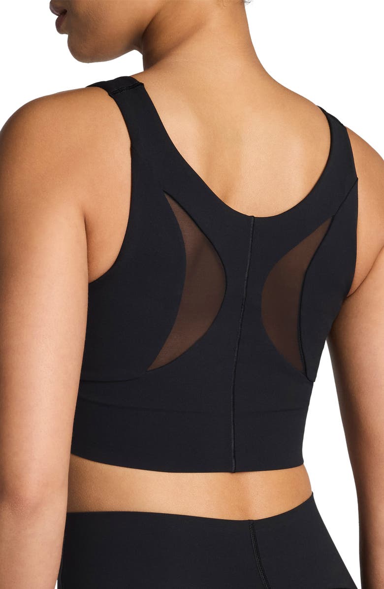 SPANX<sup>®</sup> Meshery Longline Sports Bra, Alternate, color, Very Black