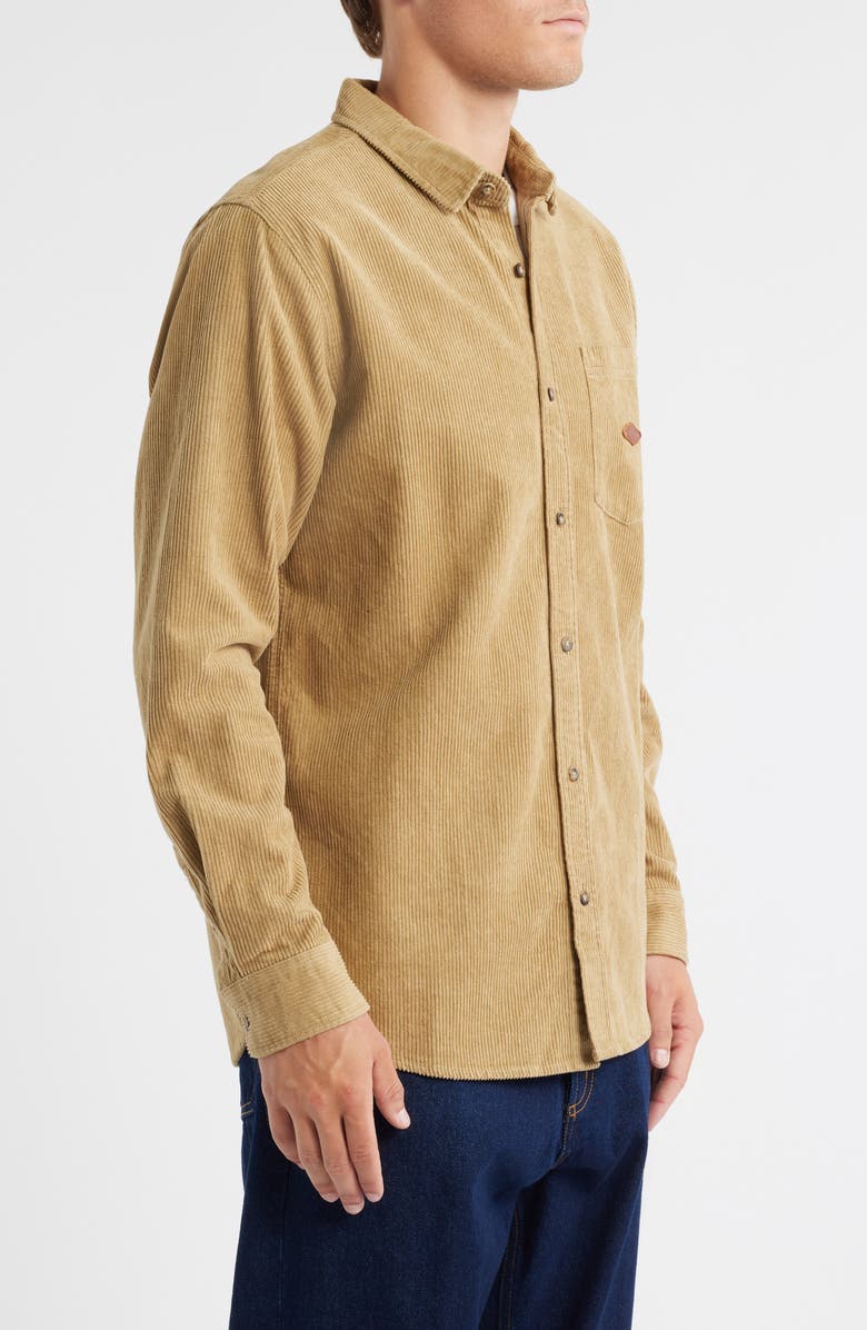 Rip Curl Classic Surf Cotton Corduroy Button-Up Shirt, Alternate, color, Beige