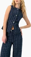 IVONNE Denim Vest with Front Buttons
