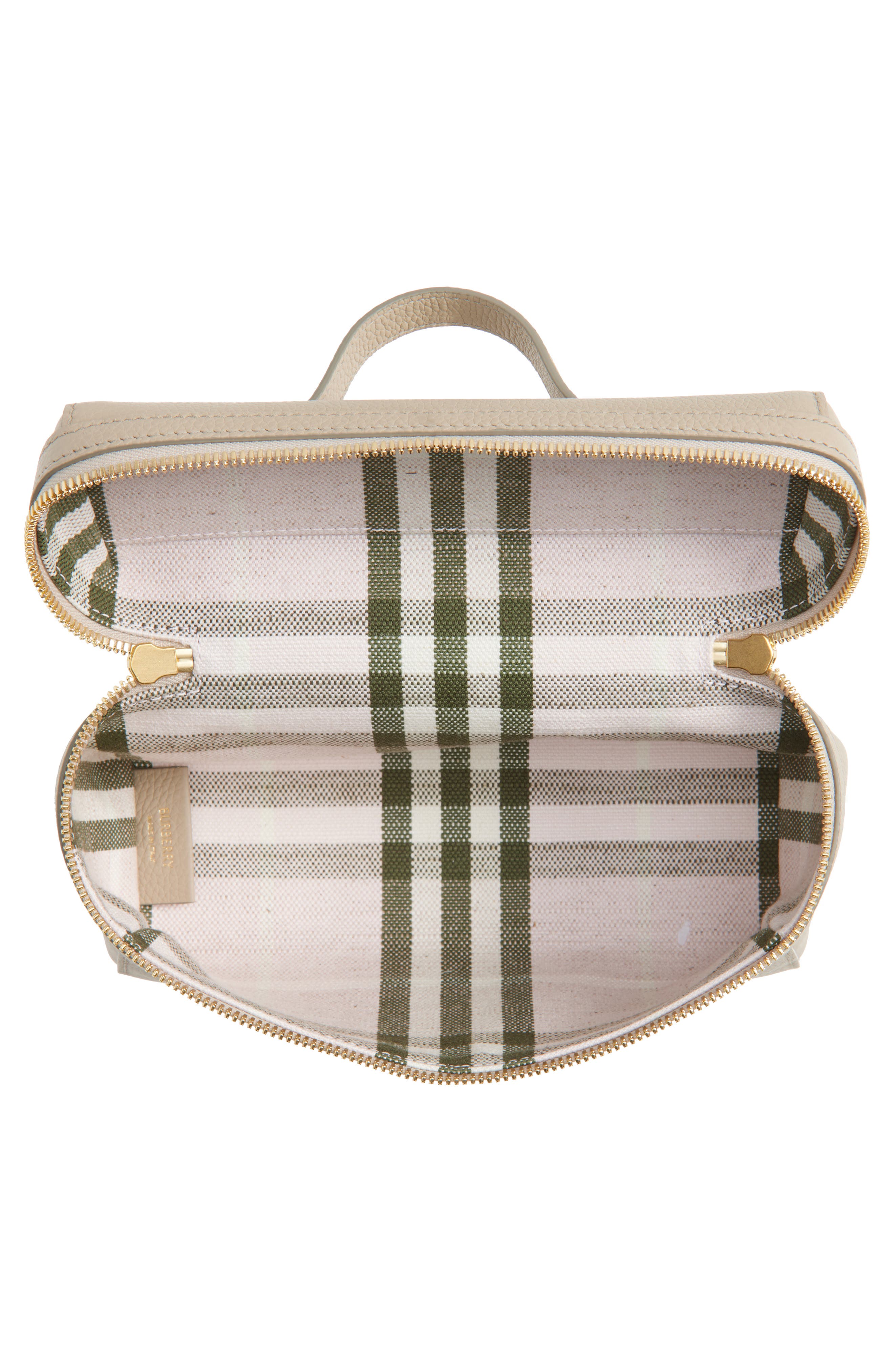 Burberry Bloomsbury Leather Vanity Bag, Alternate, color, Mushroom/ Mallow Pink