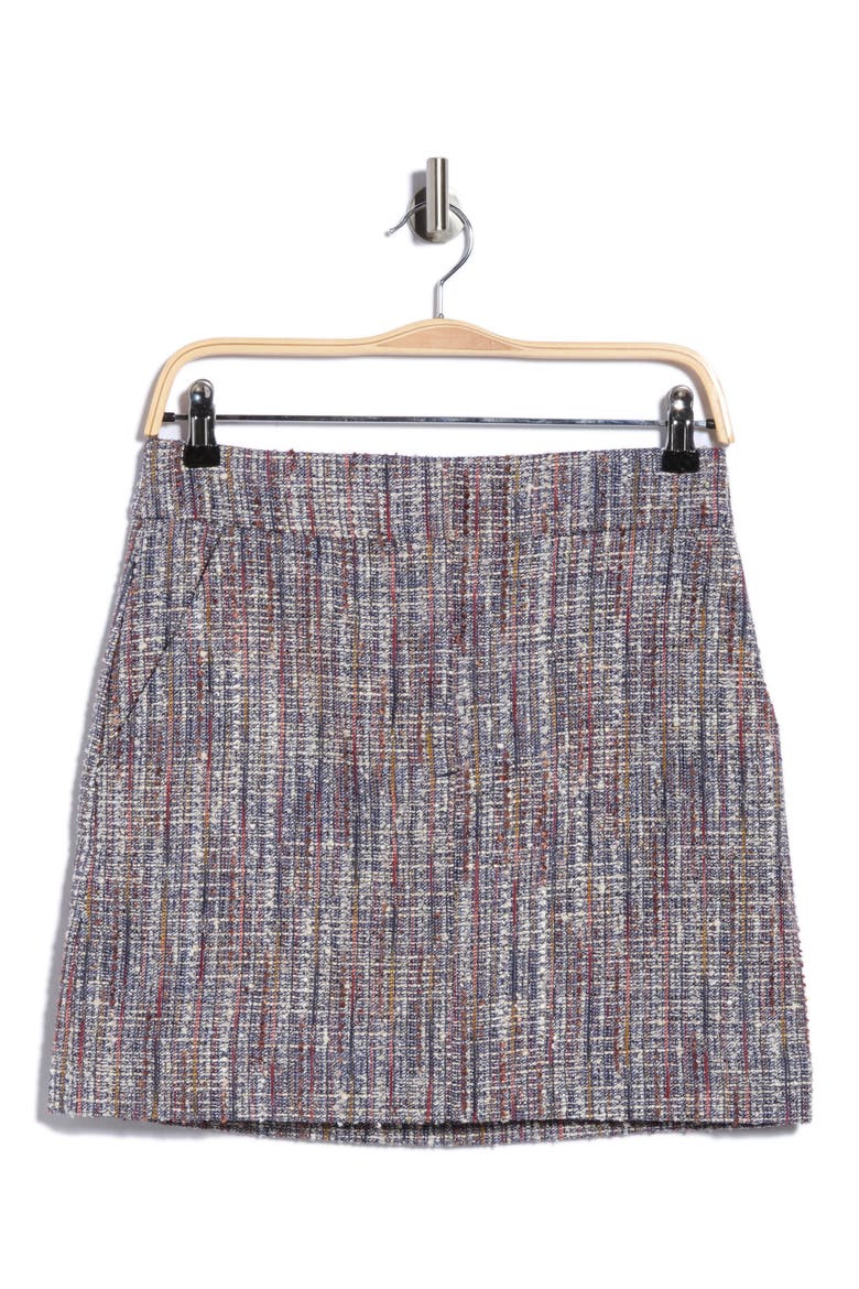 Ford Tweed Miniskirt, Main, color, NAVY MULTI