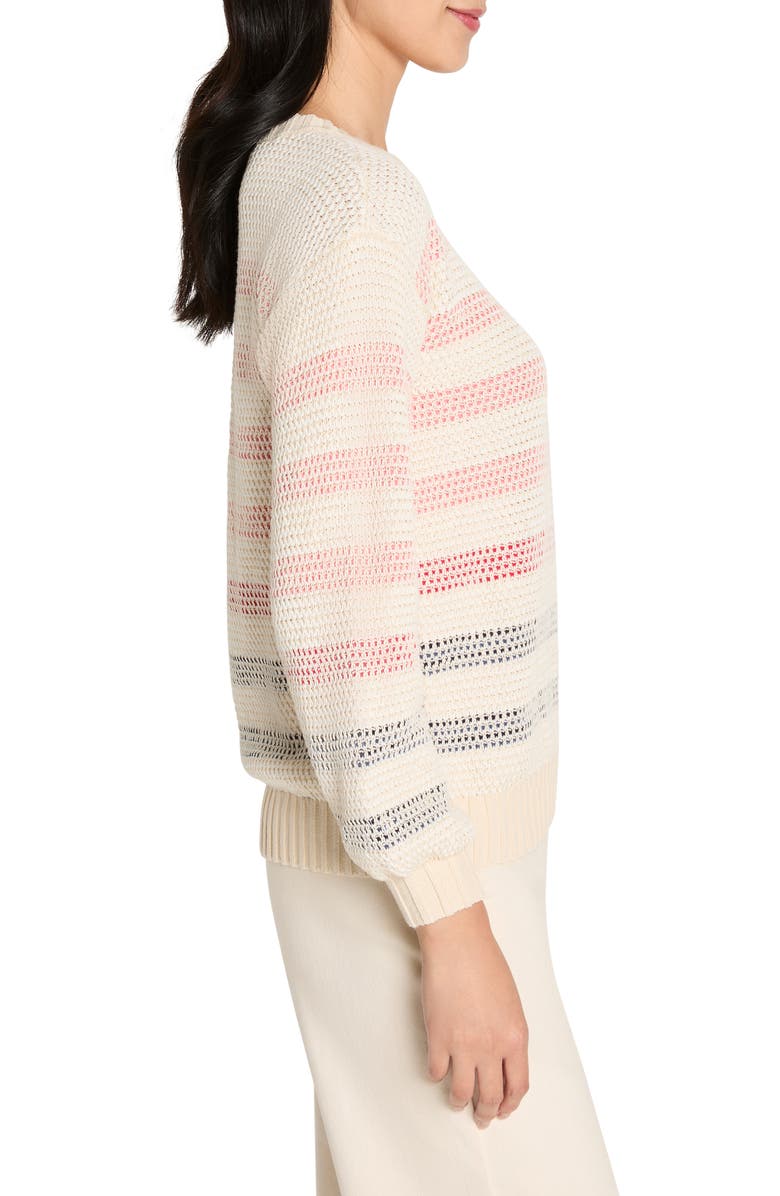 NIC+ZOE Scandi Stripe Sweater, Alternate, color, Neutral Multi