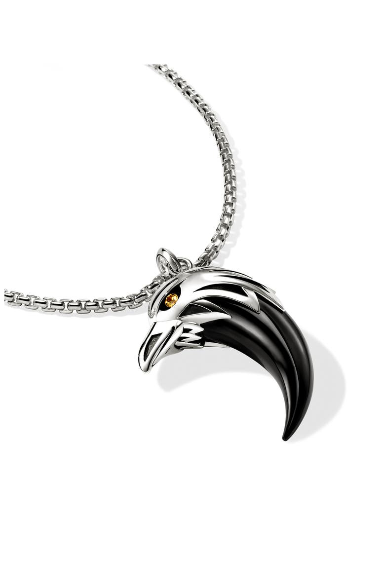 Men's Legends Eagle Pendant Necklace, Alternate, color, SILVER