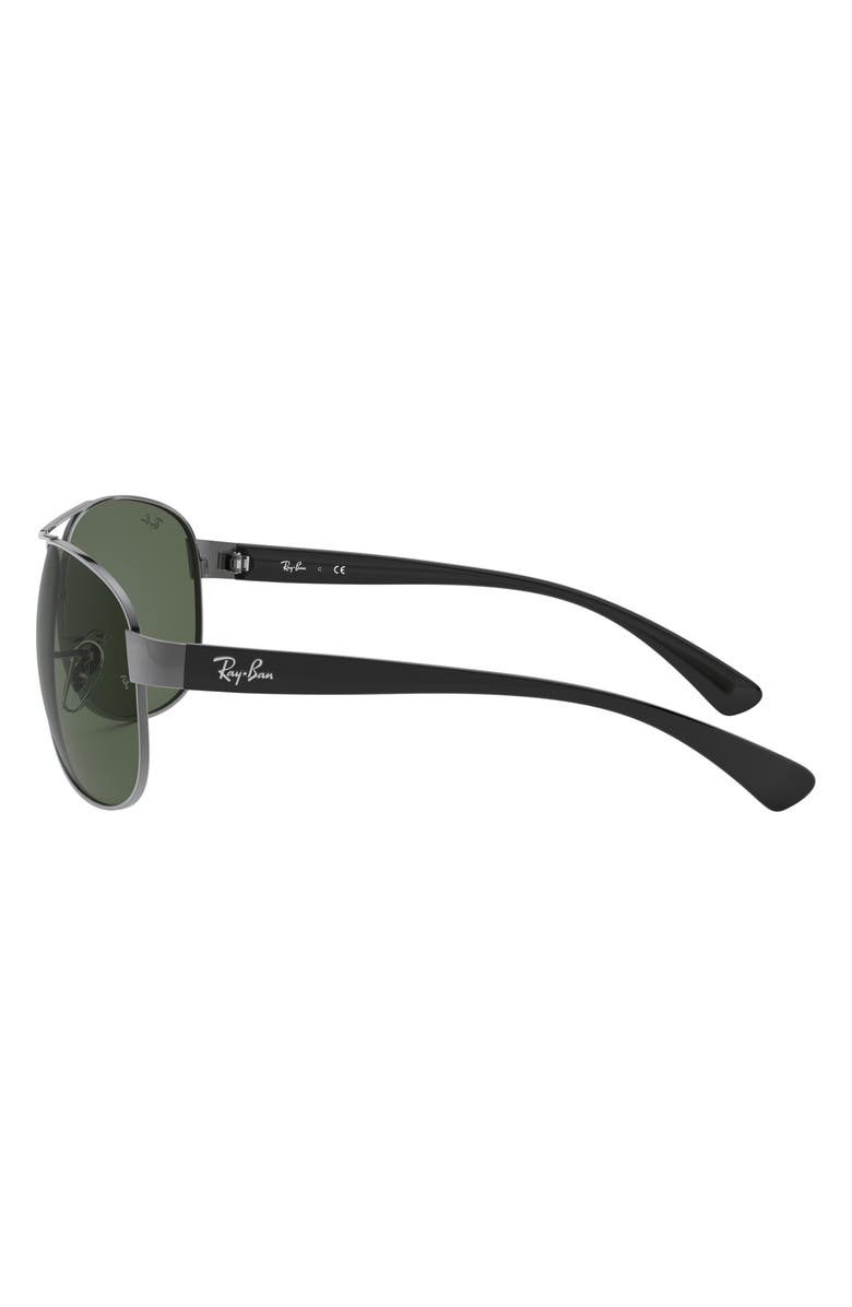 Ray-Ban 63mm Overzise Pilot Sunglasses, Alternate, color, Gunmetal Green