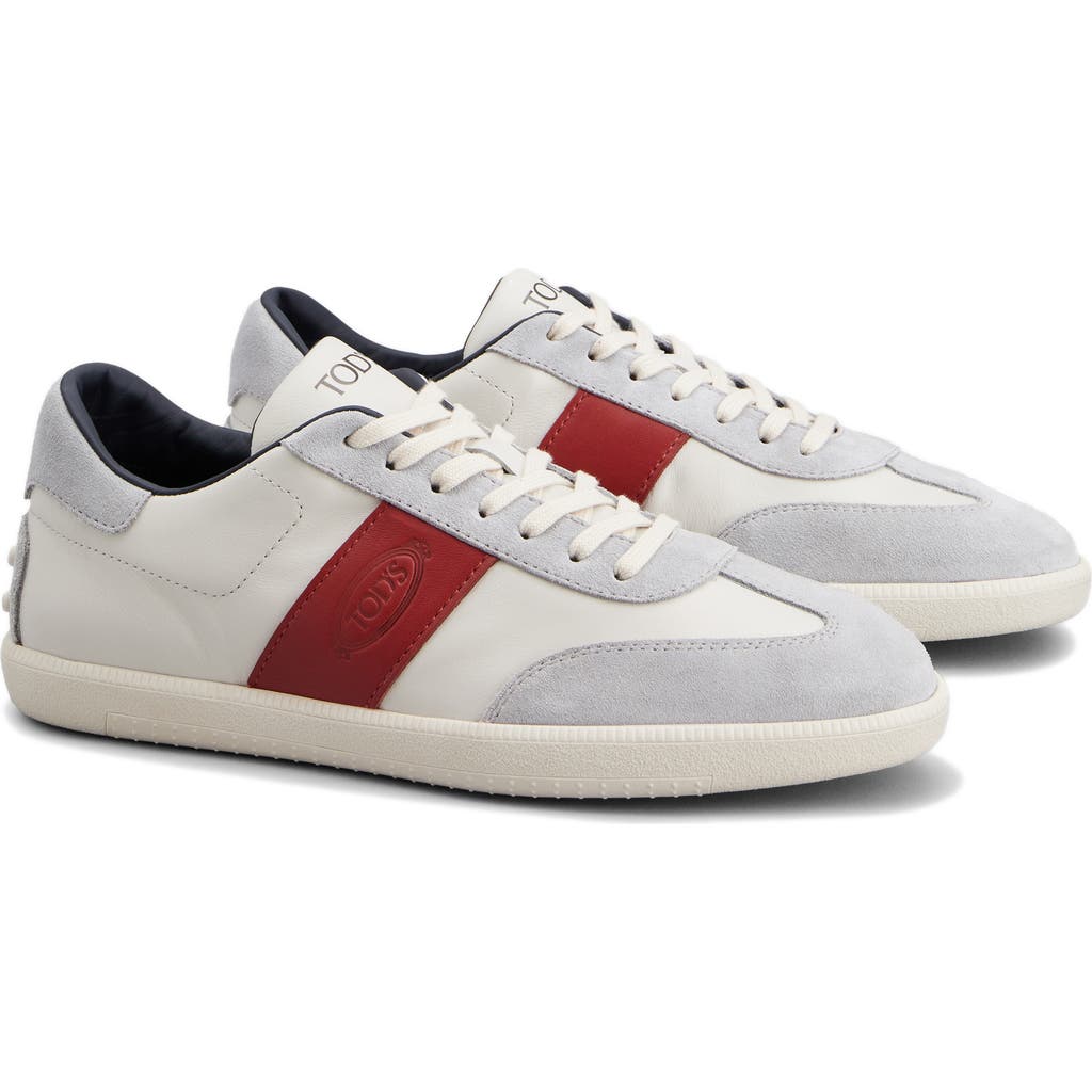 Tod's Men's Allacciata T Cassetta Leather Sneakers In White