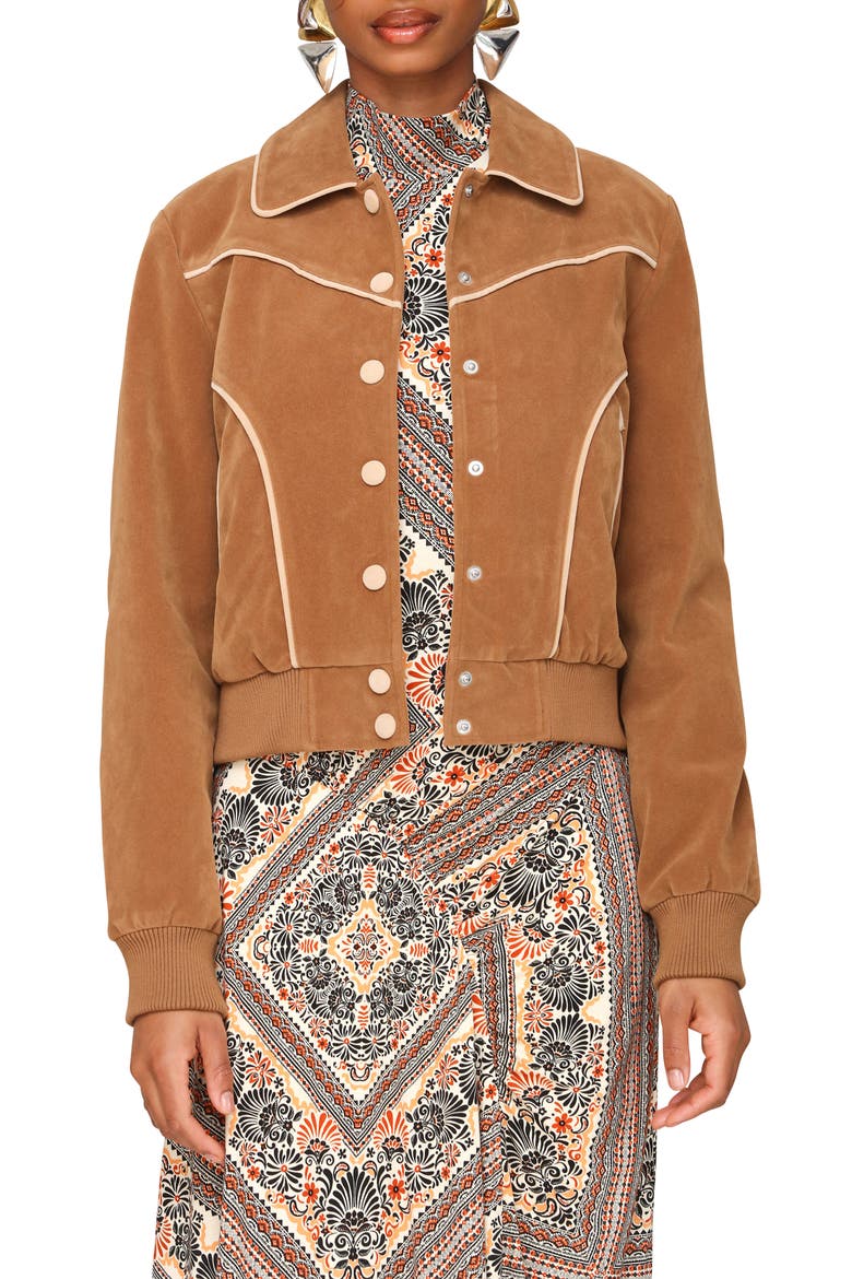 Faux Suede Western Bomber Jacket video