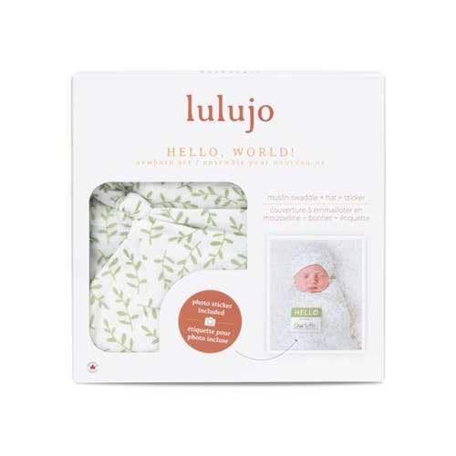 LULUJO LULUJO HELLO WORLD HAT & SWADDLE SET