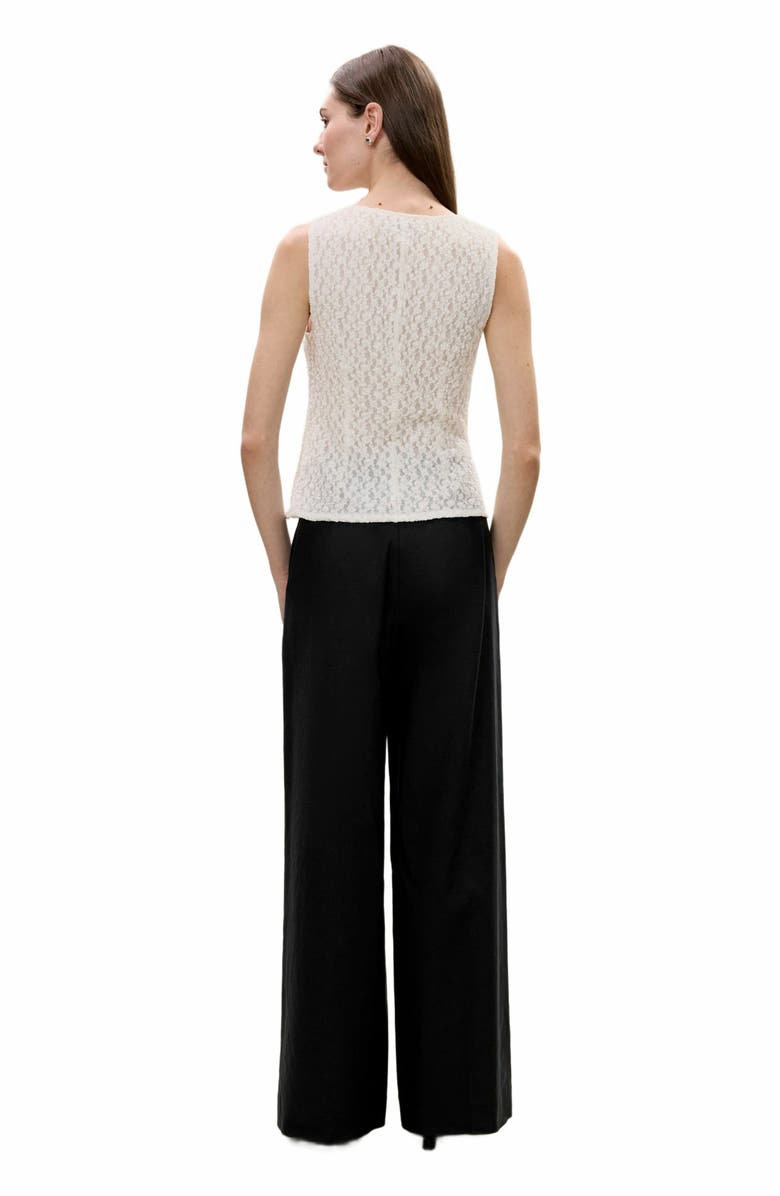 Rebecca Taylor Fiona Stretch Lace Top, Alternate, color, White