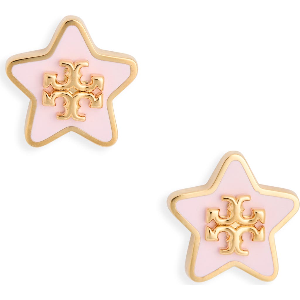 Tory Burch Kira Star Stud Earrings in Tory Gold/pink Snow at Nordstrom