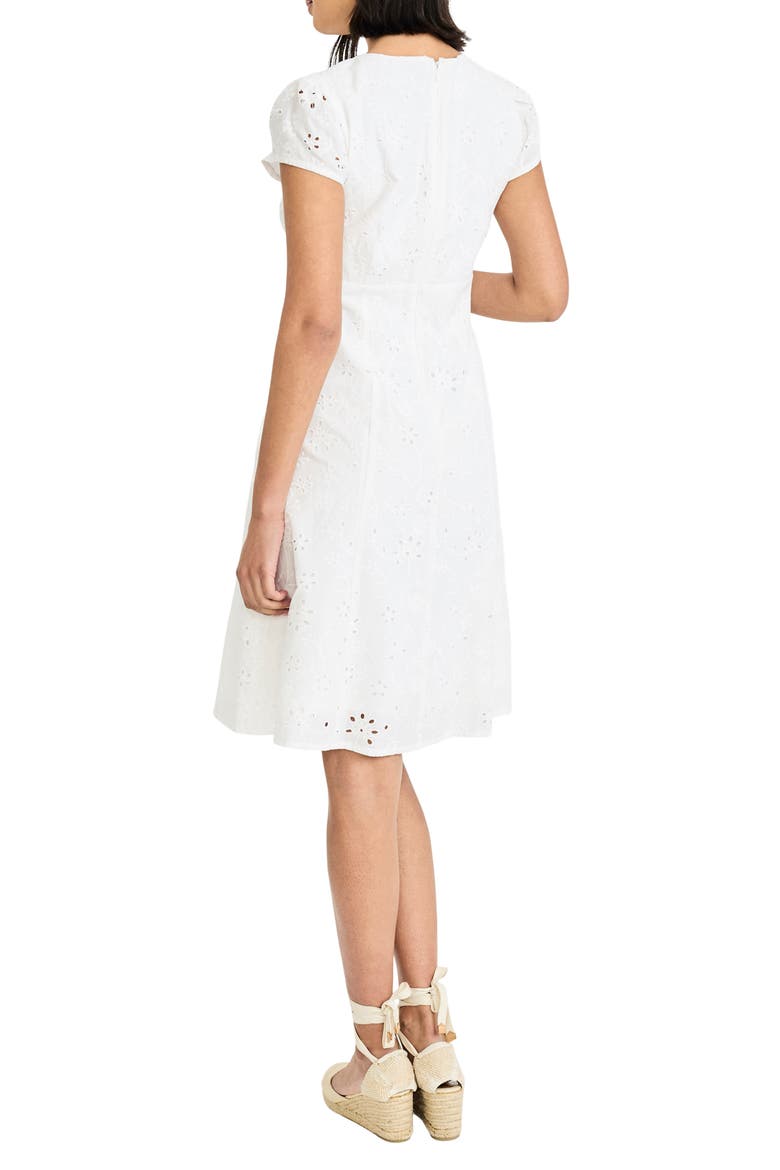 Cap Sleeve Eyelet Minidress, Alternate, color, IVORY