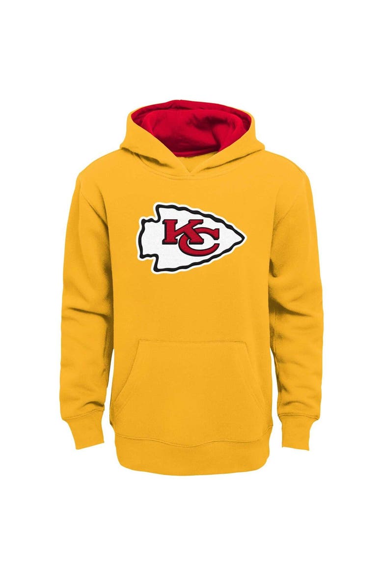 Youth Gold Kansas City Chiefs Prime Pullover Hoodie, Main, color, Gold