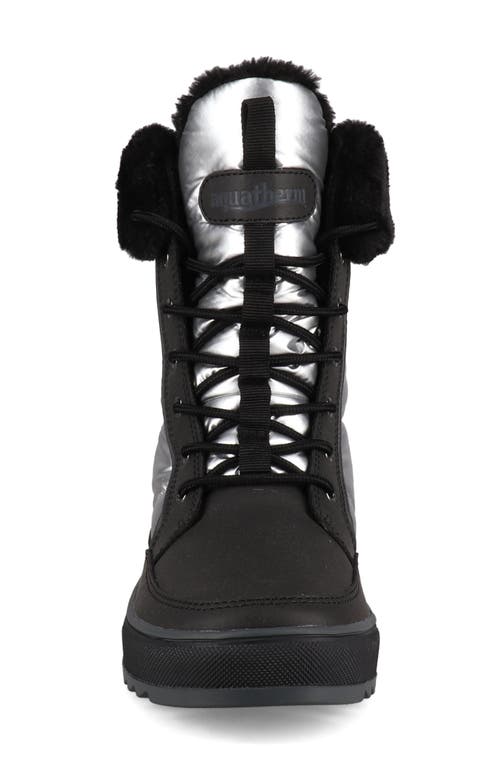 Aquatherm By Santana Canada Minden Metallic Faux Fur Lined Lace-up Boot In Multi