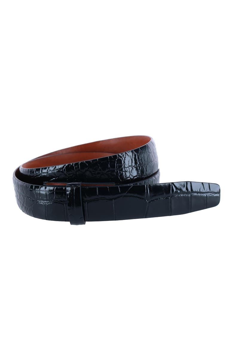 Trafalgar Gator Embossed 30mm Compression Belt Strap, Main, color, Black