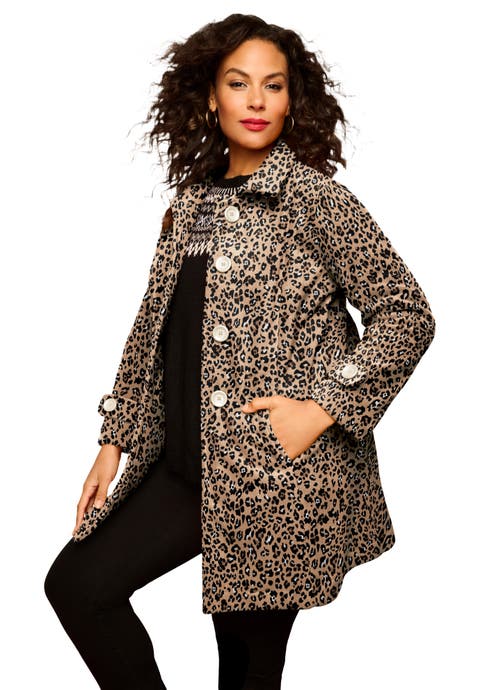 Plus Size Button Up Fleece Jacket (Plus)