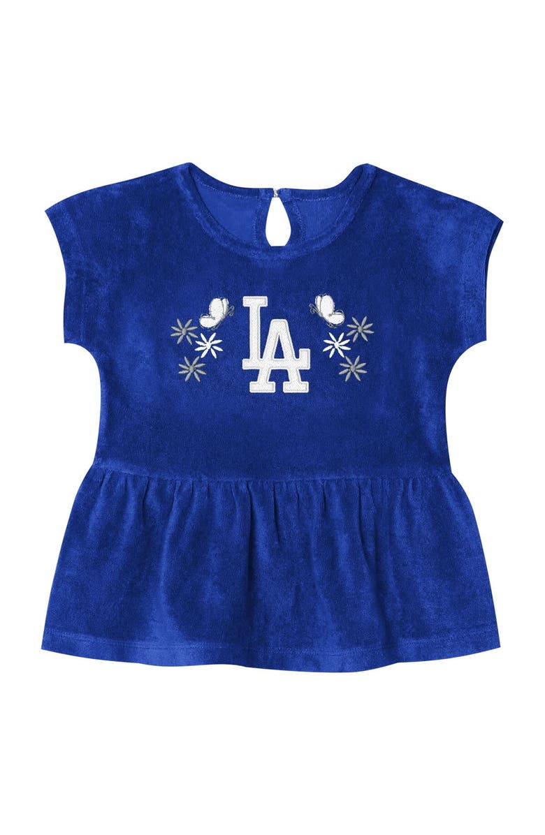 Outerstuff Girls Toddler Outerstuff Royal Los Angeles Dodgers Hop Base Fashion T-Shirt & Shorts Set, Alternate, color, Royal