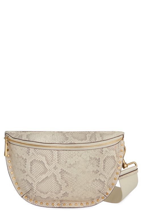 Rebecca Minkoff Darren Leather Sling Bag in Natural/snake Print at Nordstrom