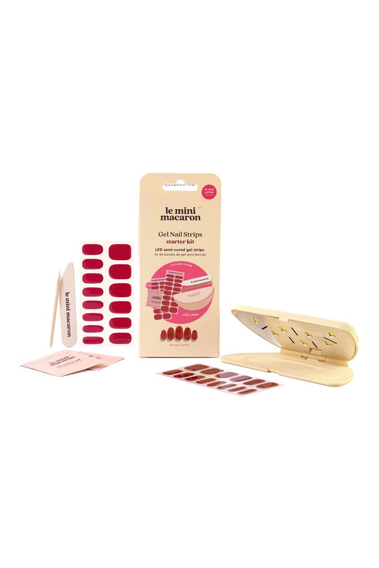 Gel Strips Nail Starter Kit, Main, color, ROUGE DAHLIA