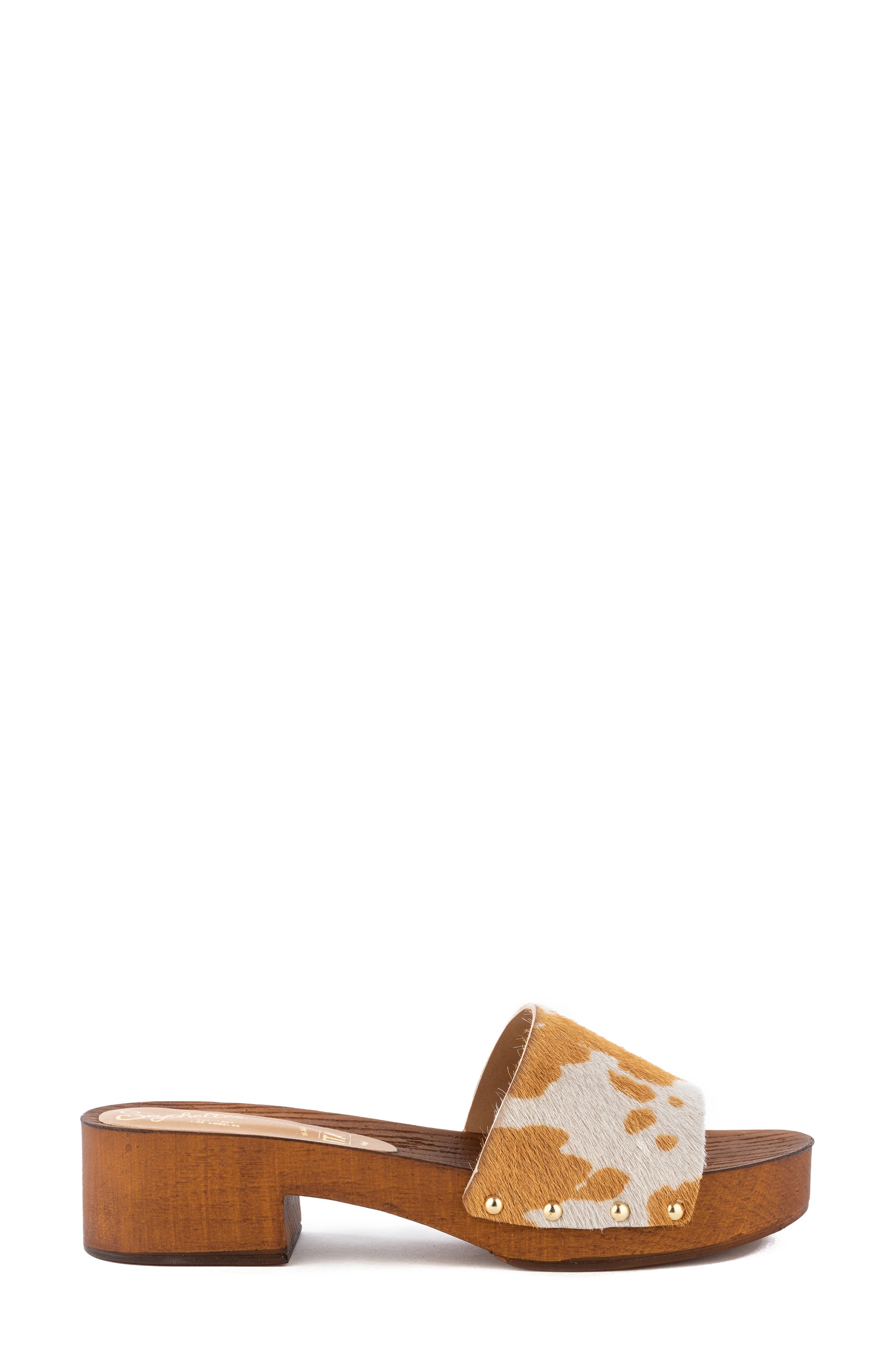 Good Spirits Slide Sandal, Alternate, color, TAN COW PRINT PONY