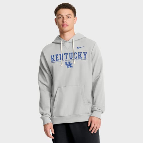 Nike Gray Kentucky Wildcats 2025 Sideline Standard Issue Dri-fit Hoodie In Gray