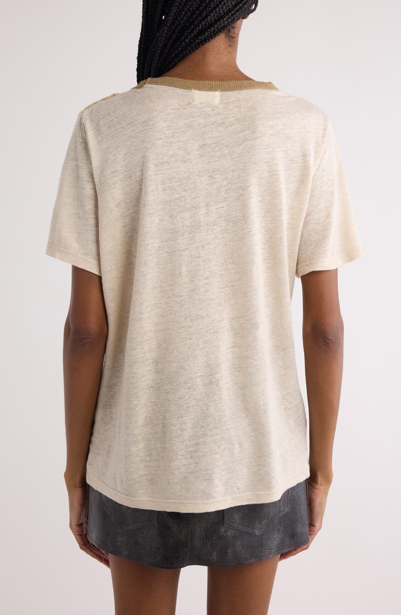 Isabel Marant Étoile Kiliann Linen Graphic T-Shirt, Alternate, color,