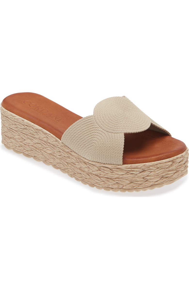 Cordani Britta Espadrille Platform Wedge Slide Sandal, Main, color,